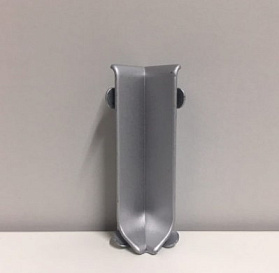 Угол внутренний Русский профиль из алюминия для алюминиевого плинтуса 100 мм, серебро